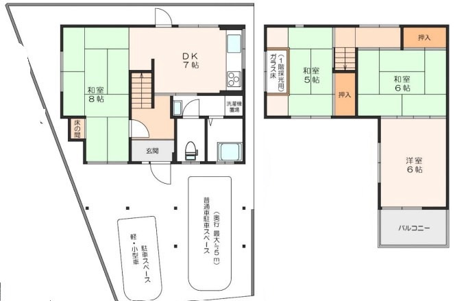 招提南町3丁目リノベ戸建ペット可の間取り