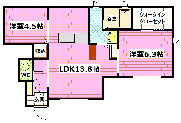 ファンコート堀越壱番館の間取り