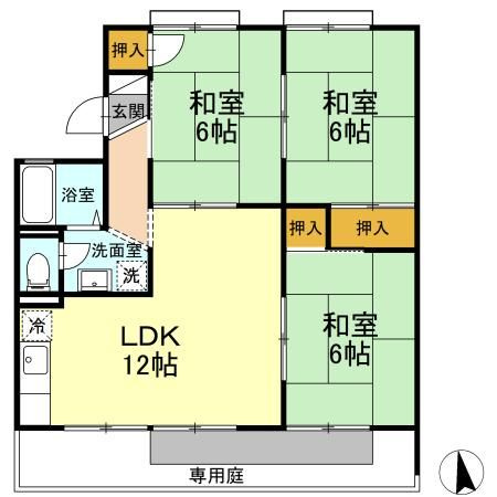 サンパレス小山　A棟の間取り