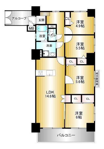 ダイアパレス諏訪野の間取り