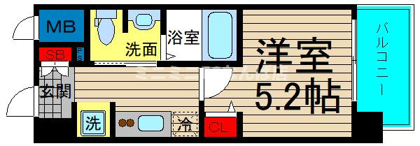エスリード南堀江リバーサイドの間取り