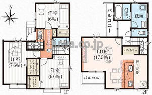 【新築分譲住宅】新座市野火止26期の間取り