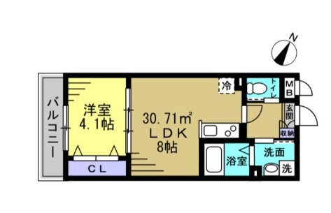 シティハウス谷塚の間取り