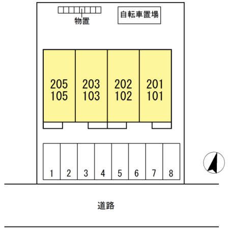 ソレイユ・Ｋの区画図