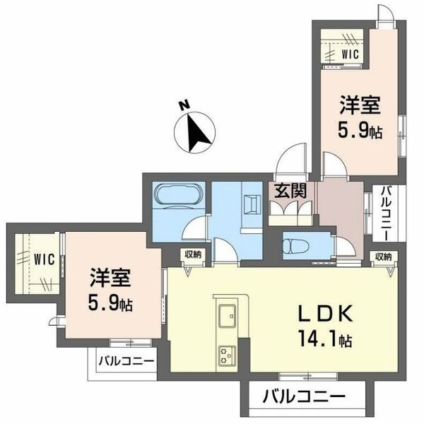 モノリス天王寺の間取り
