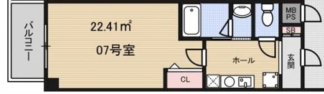 クレド桜川の間取り