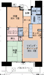 ＵＲ浜甲子園さくら街 3号棟の間取り