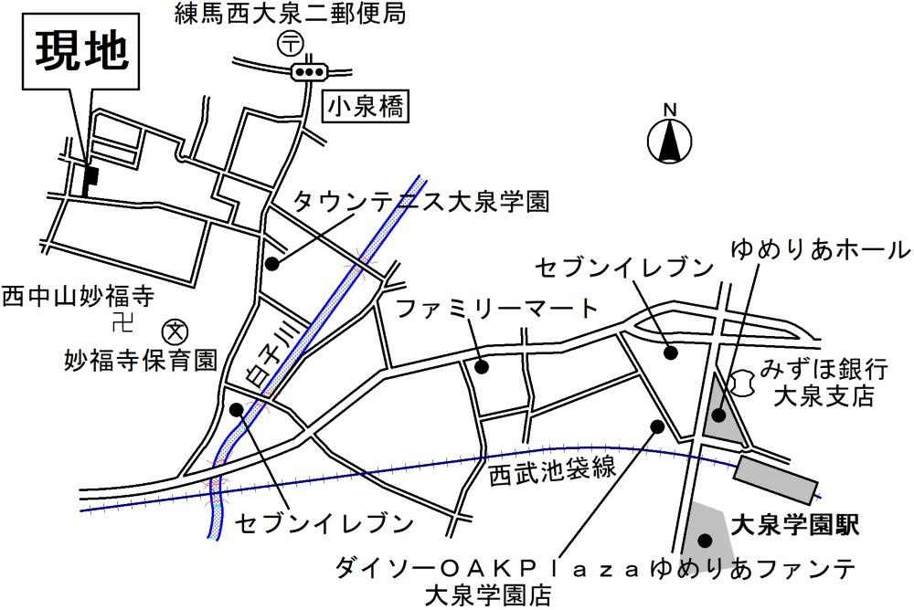 大泉グリーンハイツＢ棟の周辺