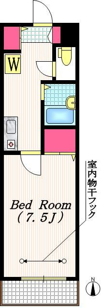 ウィステアリア用賀の間取り|洋室７.5帖　南向き