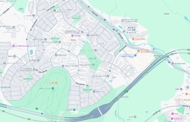 神戸市須磨区高倉台　新築一戸建ての地図