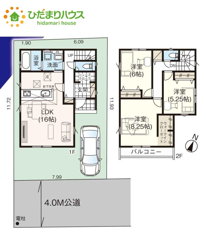 上尾市小泉16期　新築戸建　グラファーレ01の間取り