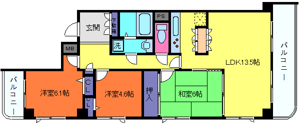 ルミエール六甲の間取り