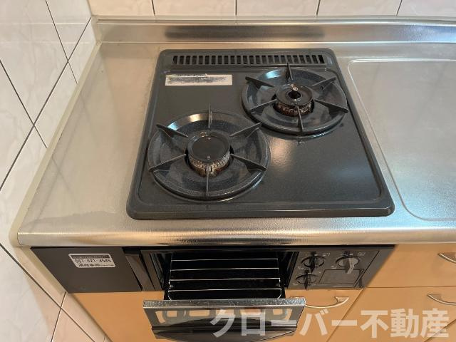 アンベリール南のキッチン|2口ガスコンロ・グリル