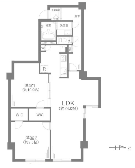片瀬東映マンションの間取り