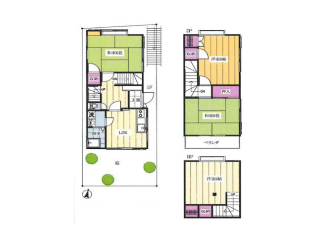 【間取り】 | 東浅川町中古戸建 | 4つの居室とゆとりあるLDKを備えた4LDKの中古戸建。子育て世帯にうれしい、個室と団らんの場がそろう間取りです。重厚感のある外観と洗練された内装で、品格ある暮らしを叶えます。ぜひ現地でご覧ください。