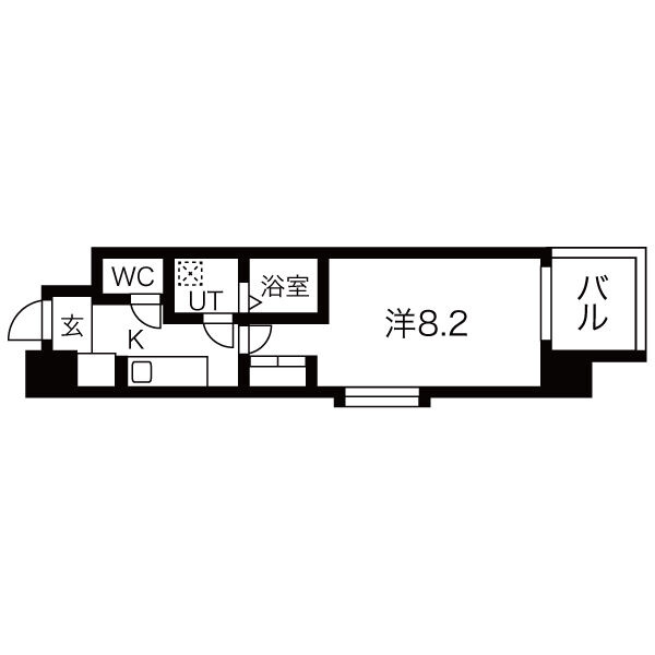 アーバンフラッツ五条堀川の間取り