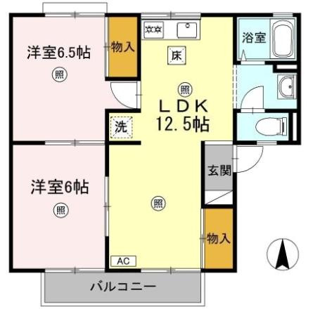セジュール学園前の間取り