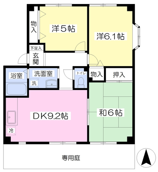 【間取り】 | フォブール三好Ａ 