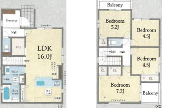 即日案内可能■宇治市神明宮東　第2期　新築一戸建ての間取り|4号地