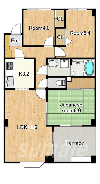 リッシェル浦和の間取り|3LDK☆
