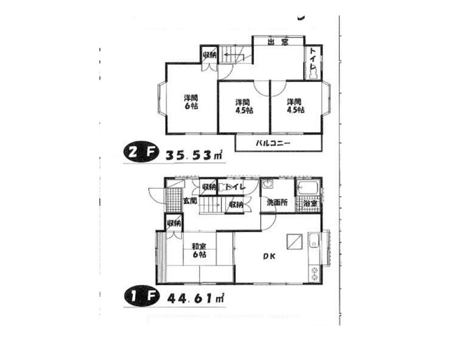 【間取り】 | 中野中古戸建 | 4つの居室とダイニングキッチンを備えた4DKの中古戸建。個室をきちんと確保できる、暮らしやすい住まいです。家事動線と収納計画にこだわり、子育て中の忙しい毎日をしっかり支えます。ぜひ現地でご覧ください。