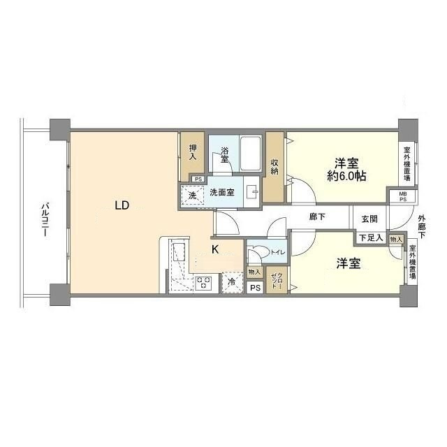 レクセルマンション新越谷の間取り|間取りです。