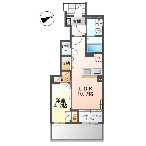 アジュールひめぱろ２号館の間取り