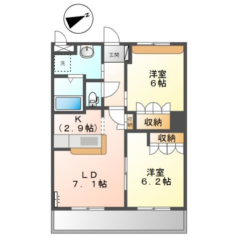 サンライズ高町の間取り