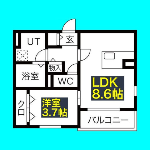 HARUレーベンハイム中村の間取り