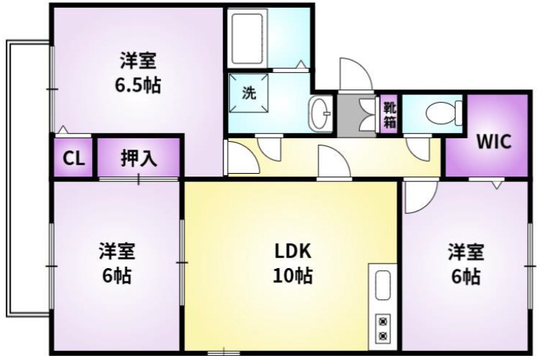 サニーヒル西町【キャッシュバック対象物件】の間取り