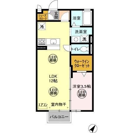 スクエアヒルズ　Ａの間取り