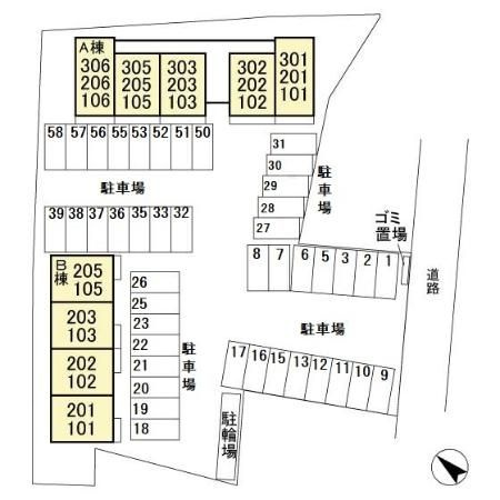 ディアス　Aの区画図