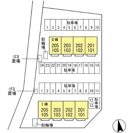 ディアステージⅡの区画図