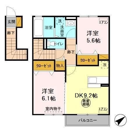 プリムローズＢの間取り