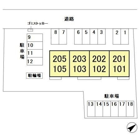 プリムローズＢの区画図