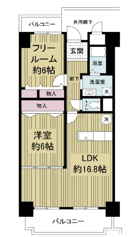 フォレステージュ南堀江の間取り|現状有姿