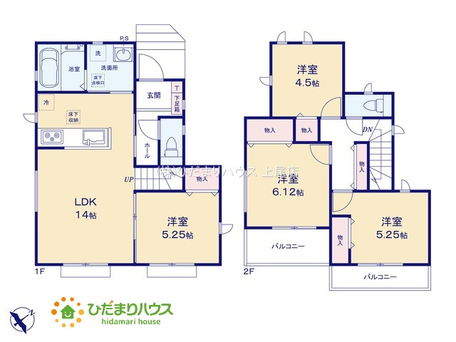 第14桶川朝日　新築戸建　ハートフルAの間取り