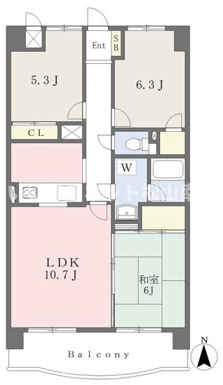 【間取り】 | セントラルパーク土居田 