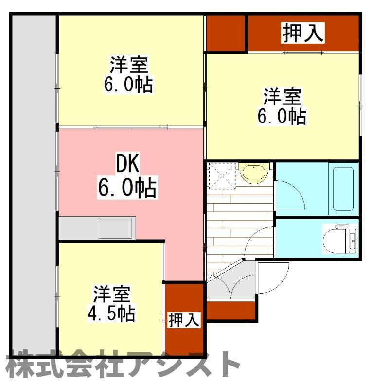 ビレッジハウス庄内2号棟の間取り