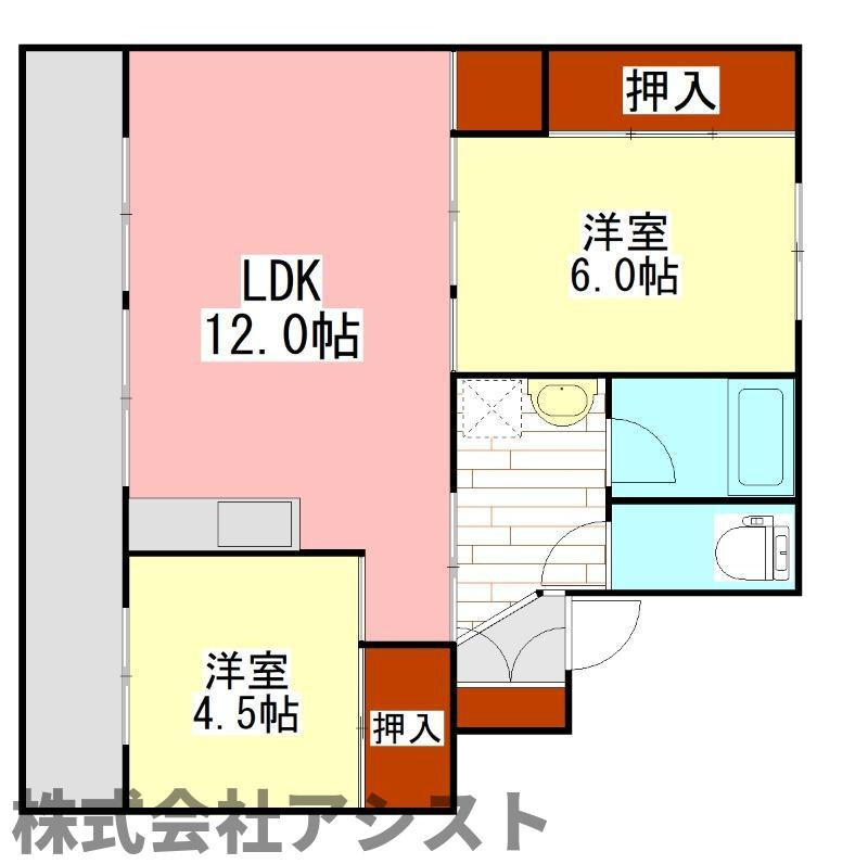 ビレッジハウス庄内2号棟の間取り