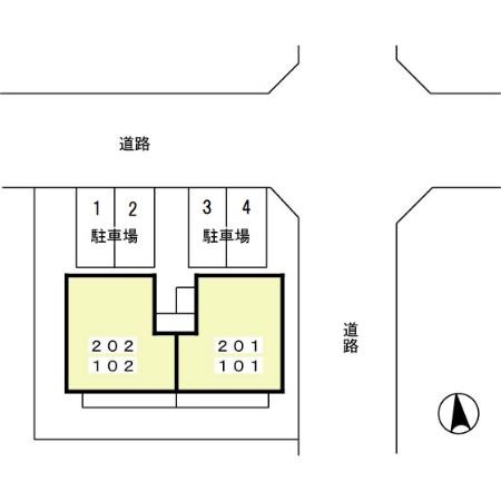 ソレイユ岩戸の区画図