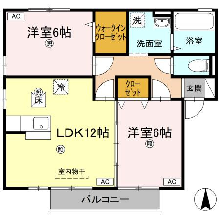 グランフェリオ A棟の間取り