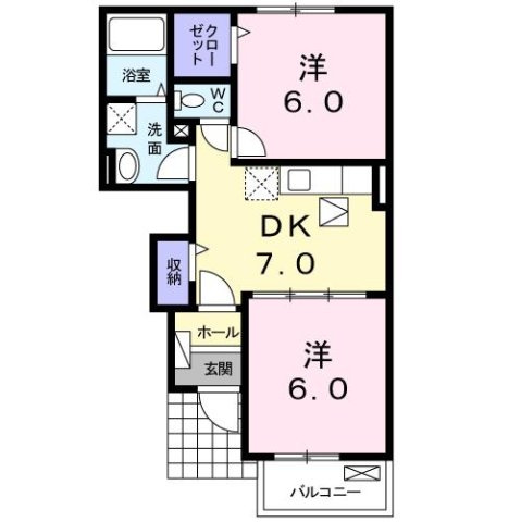 ジュネス原２番館の間取り