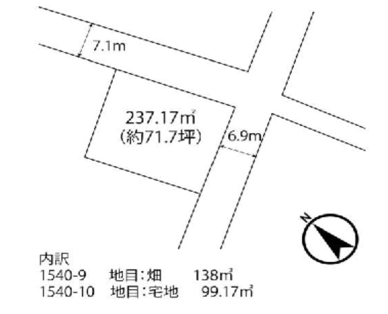 小山市間々田　売土地　71.7坪