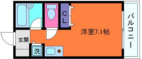 シャトラン弓木二番館の間取り