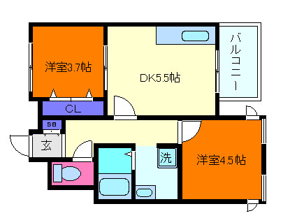 芦屋打出アーバンライフの間取り