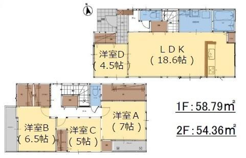 千代町3丁目1期2号棟の間取り|※図面と現況が異なる場合は現況を優先させていただきます。