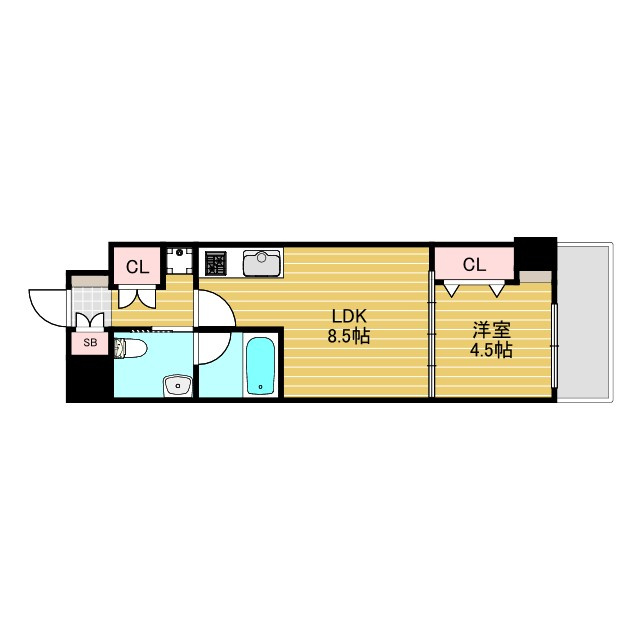 LaCASA新北野の間取り