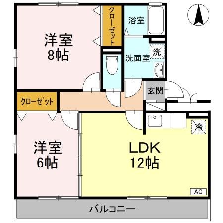 コートドール海老ノ丸 B棟の間取り