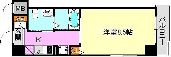 神戸市須磨区戎町１丁目の賃貸マンションの間取り